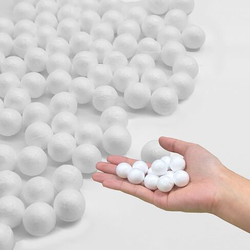 QIDIWIN Craft Foam Balls, White Round Styrofoam Balls for Crafts, DIY Art, Christmas Decor, School Projects & Party Decorations (2cm, 100pcs) in Kuwait