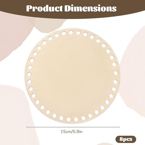 8 Pcs Crochet Basket Base Round Unfinished Wooden Bases for Crochet Baskets Bottom Moses Basket Base for DIY Craft Weaving Baskets Making Supplies Home Decoration 6 Inches in Kuwait