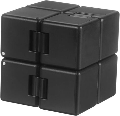 Fidget Magic Cube Toys Mini Stress Release Finger Flip Cube Toy, ABS Stress Relieving & Handheld Fidget Magic Game in Box Perfect for Adults (Black) in Kuwait
