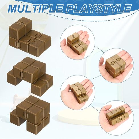 Fidget Magic Cube Toys Mini Stress Release Finger Flip Cube Toy, ABS Stress Relieving & Handheld Fidget Magic Game in Box Perfect for Adults (Black) in Kuwait