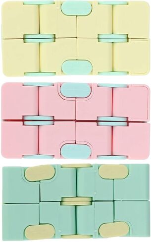 HURRISE 3pcs Plastic Infinite Matte Decompression Toy - Stress Relief & Improvement Gadget for Adults & Kids, Ideal for Office & Home Use in Kuwait