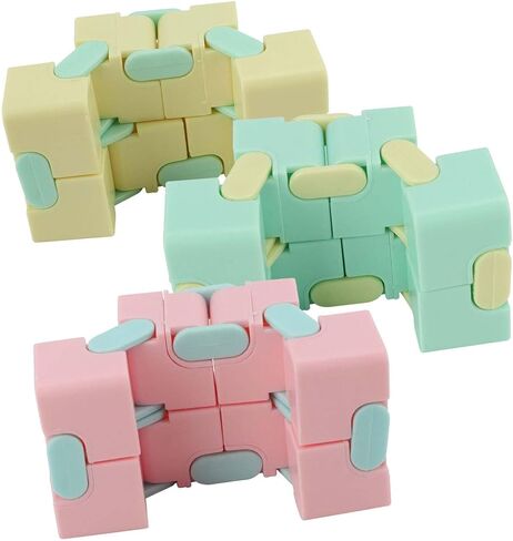 HURRISE 3pcs Plastic Infinite Matte Decompression Toy - Stress Relief & Improvement Gadget for Adults & Kids, Ideal for Office & Home Use in Kuwait