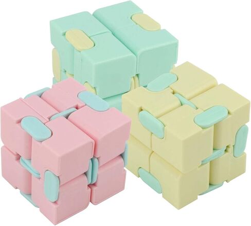 HURRISE 3pcs Plastic Infinite Matte Decompression Toy - Stress Relief & Improvement Gadget for Adults & Kids, Ideal for Office & Home Use in Kuwait