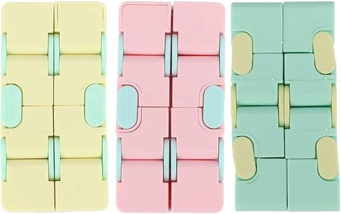 HURRISE 3pcs Plastic Infinite Matte Decompression Toy - Stress Relief & Improvement Gadget for Adults & Kids, Ideal for Office & Home Use in Kuwait