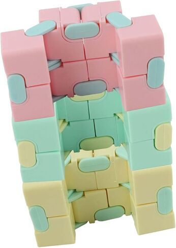 HURRISE 3pcs Plastic Infinite Matte Decompression Toy - Stress Relief & Improvement Gadget for Adults & Kids, Ideal for Office & Home Use in Kuwait