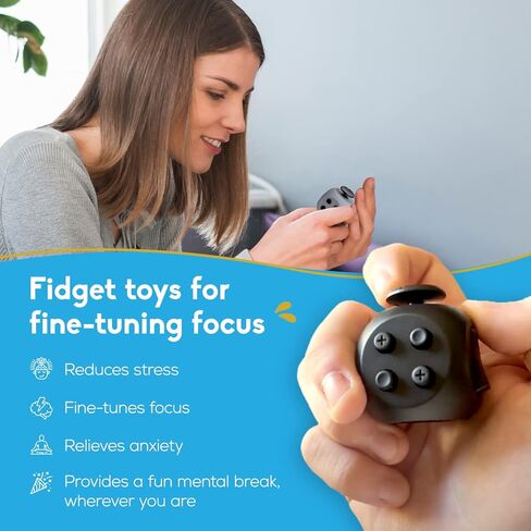 PILPOC theFube Fidget Cubes 2 Pack - Midnight and Midnight/Sapphire 6-Sided Infinity Cubes in Kuwait