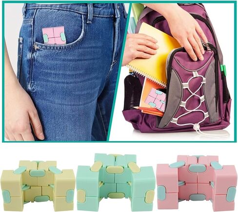 Cubes 3PCS 3PCS Infinite Decompression Toy Matte Finish Hand Toy for Kids and Adults Stress Relief Ideal Office Desk in Kuwait
