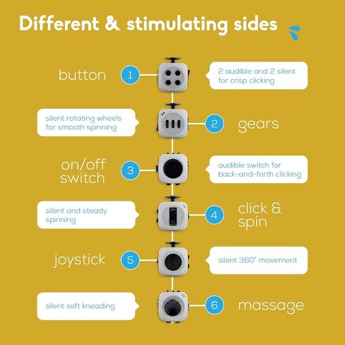 PILPOC theFube Fidget Cubes 2 Pack - Midnight and Midnight/Red 6-Sided Infinity Cubes in Kuwait