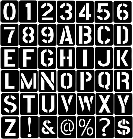 42-Piece Reusable Letter Stencils and Templates for Painting – 3-Inch Plastic Letter Stencils for Wood Signs, Walls, Glass, and Craft Decor in Kuwait