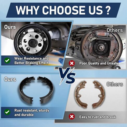 1 Set of Parking Brake Shoe Emergency Brakes Shoes Rear for Hyundai Tucson 2.0L 2014 2015 AWD, for Tucson 2.4L 2010-2015 AWD, for Kia Sportage 2.0L 2.4L 2011-2016 in Kuwait