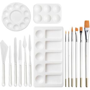 Palette Paintbrush Scraper 15-piece Set of Rectangular Art Graffiti Painting Tools in Kuwait