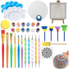 Sponge Painting Tool 35-piece Set of Vinyl Paint Fan Frame Easel Point Drill Pen in Kuwait