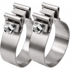 ROADFORMER 3.5 Inch Exhaust Clamp Narrow Band, Stainless Steel Muffler Band Clamp for 3.5" OD-ID Slip Fit Exhaust Pipe, Muffler, Catalytic Converter & Exhaust System Repair, 2 Pack in Saudi Arabia