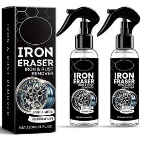 Iron Eraser Iron and Rust Remover Spray, Iron Powder Fallout Cleaner for Automotive Paint & Wheels, Professional Surface Decontamination, 2PCS in Kuwait