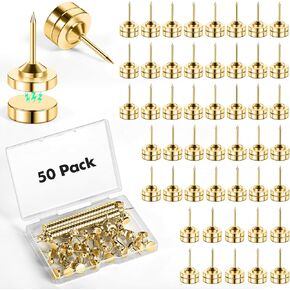 20 Sets of Magnetic Push Pins, Magnetic Thumb Tacks, Cute Flat Push Pin, Gold Push Pins for Bulletin Board, Magnetic Pins for Wall, Flat Thumb Tacks for Cork Board in Kuwait