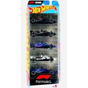 Hot Wheels Formula One F1 2025-5 Pack [Oracle RB Racing, Petronas, Alpine, M. Gram, Williams] لعبة سيارات مصبوبة بمقياس 1:64 in Kuwait