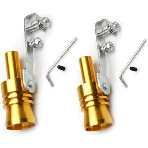 Car Turbo Whistle,Universal Aluminum Car Turbo Sound Exhaust Muffler Pipe Whistle Muffler Sounder Simulator for Car Modifieding (Gold) in Saudi Arabia