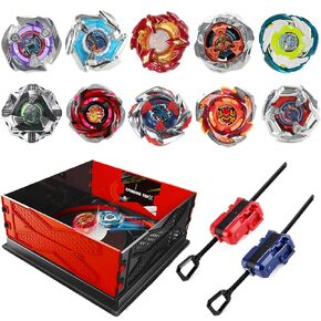 قمم الدوران القتالية الجيروسكوبية، مجموعة Battle Gyro Top Set، استاد القتال المتفجر، قاذفات اتجاهين، هدايا رائعة للأطفال بعمر 6 سنوات فما فوق (10 مجموعات X استاد) in Kuwait