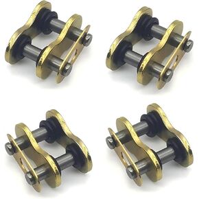 520HV Chain Master Link 4 PCS, Motorcycle Heavy Duty Manganese Steel Master Connector, Oil Seal Chain Link with O-Ring, for Motorcycle ATV Quad Dirt Bike (Gold #520) in Kuwait