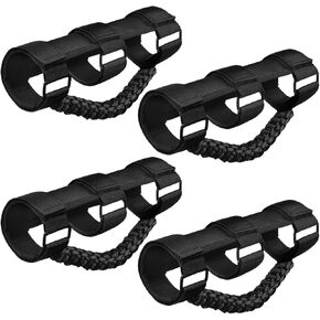 Roll Bar Grab Handles Paracord Hand Grips Accessories for Jeep Wrangler JL JK TJ YJ Gladiator 4XE Rubicon Sahara Unlimited (Red 2 Pack) in Saudi Arabia