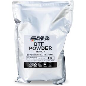 Rustic United DTF Powder, 1KG / 35.3oz Hot Melt PreTreat Adhesive Digital Transfer Direct Print Sublimation for All Type of Garments and Fabric Compatible with All DTF/DTG Printers in Kuwait