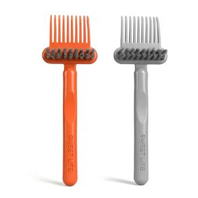 2 Pcs Brush Cleaning Tool 2-in-1 Hair Brush Cleaner Tool, Effective Hairbrush Cleaner Hair Brush, Portable Comb for Removing Hair and Dust for Home Travel Salon Use in Kuwait