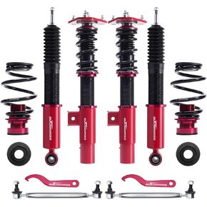 maXpeedingrods Coilovers for VW Jetta MK5/A5 2005-2011, for VW Jetta MK6/A6 2011-2019, for Golf MK5 MK6 2003-2012, Height Adjustable Coilovers Suspension Kit, Preset Damping Lowering Kit Red in Kuwait