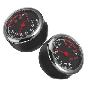 Operitacx Automotive Temperature Gauge 2pcs Metal Car Dashboard Thermometer Mechanical Temperature Meter for Car Interior Monitoring in Kuwait
