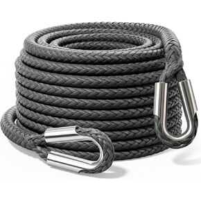 Synthetic Winch Rope Extension - 3/8" x 50ft 27000 lbs Heavy Duty Extension Winch Line Cable Replacement for ATV UTV Off Road Vehicle Jeep Truck - Grey in Saudi Arabia