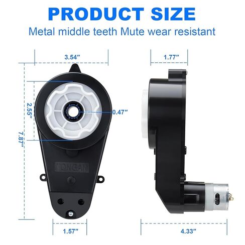 24V Powered Wheels Motor Upgrade RS555 High Speed 40000RPM Motor with Gearbox 2Pcs Replacement for Ride On Toys Compatible with 24 Volt Kids Electric Cars Powered Wheels Drive Engine in Kuwait