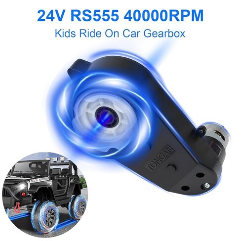 24V Powered Wheels Motor Upgrade RS555 High Speed 40000RPM Motor with Gearbox 2Pcs Replacement for Ride On Toys Compatible with 24 Volt Kids Electric Cars Powered Wheels Drive Engine in Kuwait
