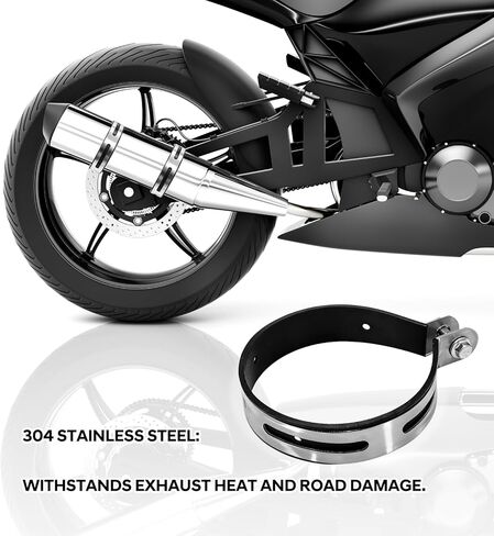 Motorcycle Exhaust Clip Brackets Universal Exhaust Hanger Bracket, Universal Motorcycle Clamp Muffler Repair Clip Pipe Bracket Hanger Mount in Kuwait