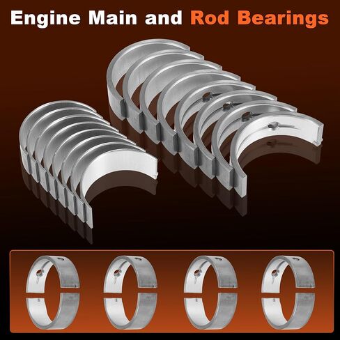 18Pcs Main and Rod Bearings Set Replacement for Buick Regal for Chevrolet Equinox for GMC Terrain 2.4L Engine 2000-2017 Replace No.21018819/21018825/12591093 in Kuwait