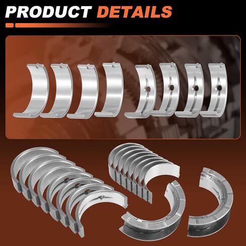 18Pcs Main and Rod Bearings Set Replacement for Buick Regal for Chevrolet Equinox for GMC Terrain 2.4L Engine 2000-2017 Replace No.21018819/21018825/12591093 in Kuwait