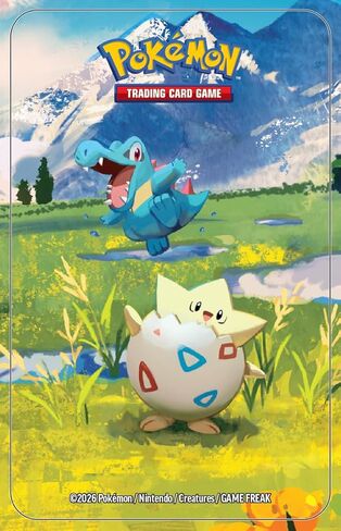 علبة صغيرة من Pokemon TCG: Mega Evolution — Ascend Heroes: Togepi & Totodile (ورقة ملصقات واحدة، وبطاقة Pokémon Art Card، وحزمتان معززتان) in Kuwait