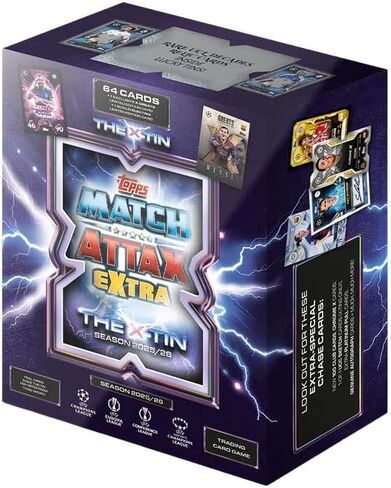 Topps UCC Match Attax Extra 2026 - X Tin - Includes 64 Cards Plus an X Greats LE Card and a Bonus Electrix LE Card in Kuwait