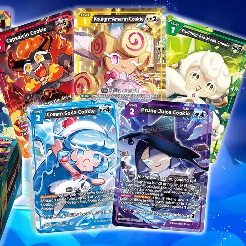 CookieRun: Braverse Trading Card Game - Arena of Glory Booster - 4 Pack Bundle (9 Cards Each) - Deck Building, Strategy Battle TCG, Randomly Assorted in Kuwait