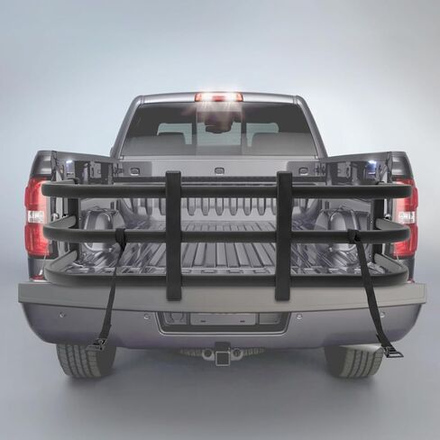 Truck Bed Extender, Adjustable Length Pickup Truck Extender for Colorado/Canyon/Ranger/Maverick, Aluminum 59.5"-69.5" Retractable Tailgate Extender, Universal Truck Bed Extender, Drill Required in Saudi Arabia