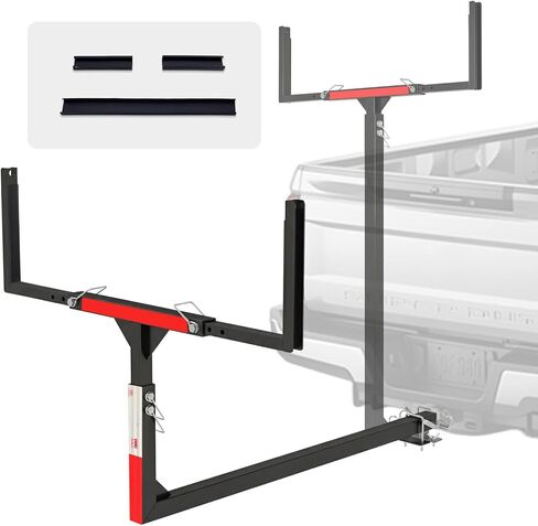 Truck Bed Extender Hitch Mount,2-in-1 Design Adjustable Pickup Truck Bed Extender, with a Load Capacity of 500 pounds, Ideal for Canoes, Kayaks, ladders, and Lumber. in Kuwait