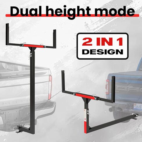 Truck Bed Extender Hitch Mount,2-in-1 Design Adjustable Pickup Truck Bed Extender, with a Load Capacity of 500 pounds, Ideal for Canoes, Kayaks, ladders, and Lumber. in Kuwait
