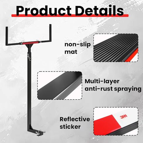 Truck Bed Extender Hitch Mount,2-in-1 Design Adjustable Pickup Truck Bed Extender, with a Load Capacity of 500 pounds, Ideal for Canoes, Kayaks, ladders, and Lumber. in Kuwait