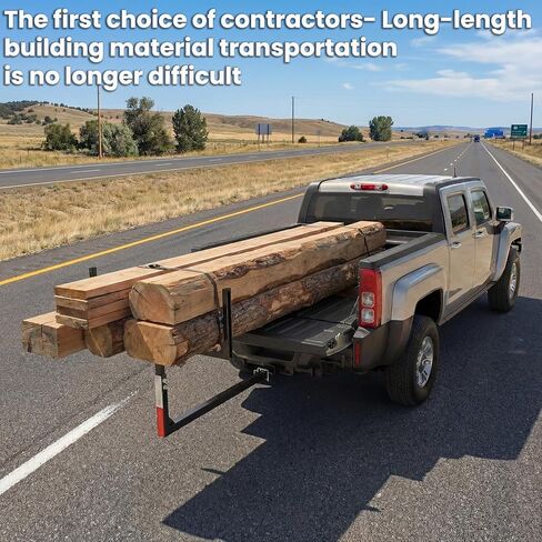 Truck Bed Extender Hitch Mount,2-in-1 Design Adjustable Pickup Truck Bed Extender, with a Load Capacity of 500 pounds, Ideal for Canoes, Kayaks, ladders, and Lumber. in Kuwait
