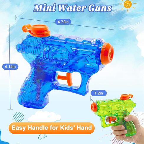 Water Guns for Kids, Mini Squirt Guns 140 Shots Per Fill, Summer Water Blaster Pool Beach Toys（2 Pack ） in Saudi Arabia