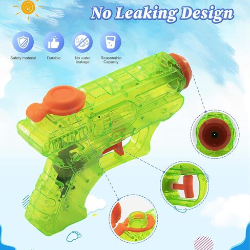 Water Guns for Kids, Mini Squirt Guns 140 Shots Per Fill, Summer Water Blaster Pool Beach Toys（2 Pack ） in Saudi Arabia