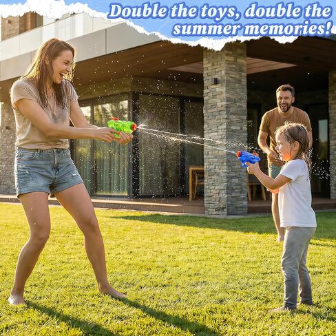 Water Guns for Kids, Mini Squirt Guns 140 Shots Per Fill, Summer Water Blaster Pool Beach Toys（2 Pack ） in Saudi Arabia