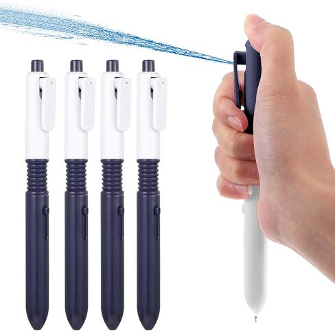 Pen that Sprays Water, Water Spary Kids Toy Pen, 2 in 1 Funny Prank Retractable Pens for Pranks and Tricks, Writing and Spraying, Blue & Orange, 2pcs in Kuwait