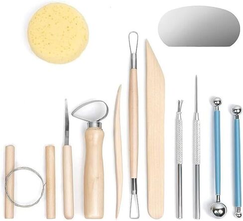Pottery Tools 12-piece Clay Carving Set Polymer Sculpture Fondant Modeling Repair in Kuwait