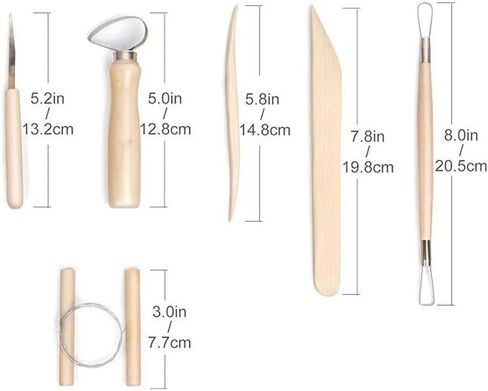 Pottery Tools 12-piece Clay Carving Set Polymer Sculpture Fondant Modeling Repair in Kuwait