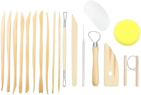 Wood 8-piece Set /10 Plastic Clay Tools Pottery Carving Printmaking Art Supplies in Kuwait