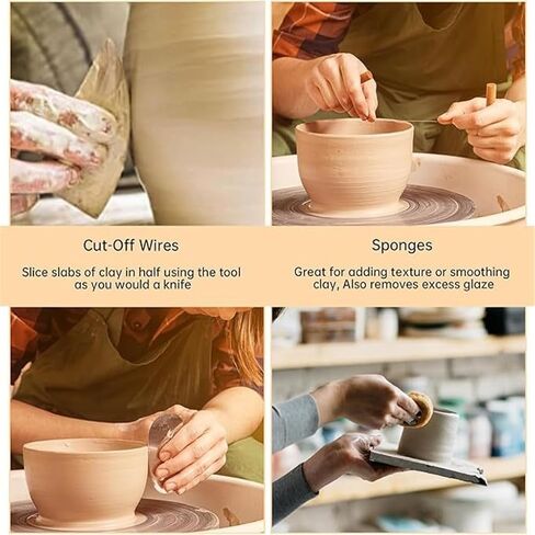 Wood 8-piece Set /10 Plastic Clay Tools Pottery Carving Printmaking Art Supplies in Kuwait